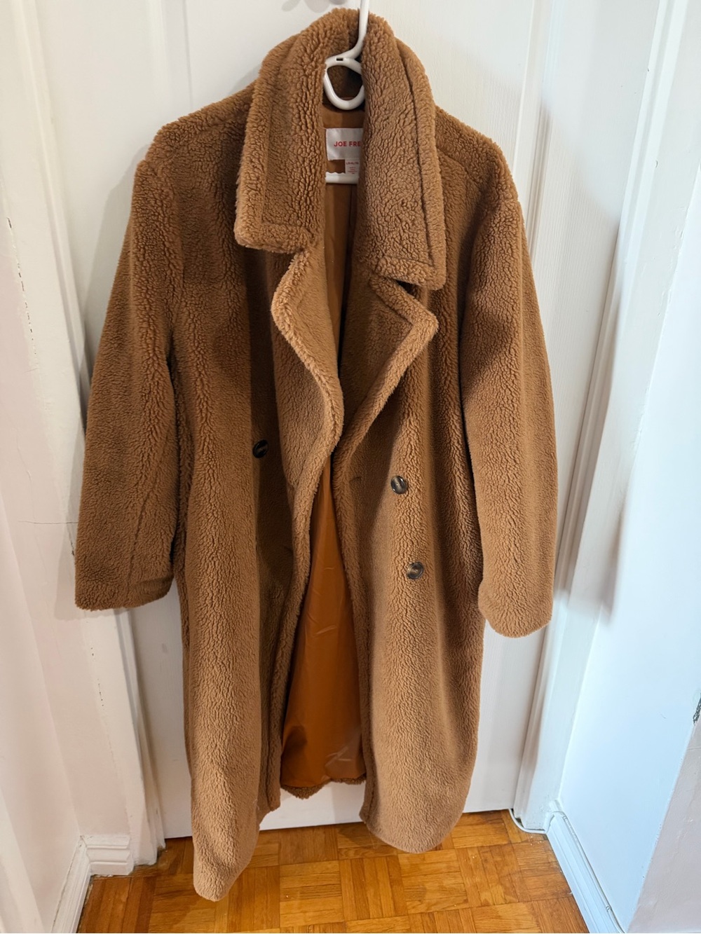 Joe Fresh Camel Teddy Faux-Shearling Coat